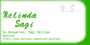 melinda sagi business card